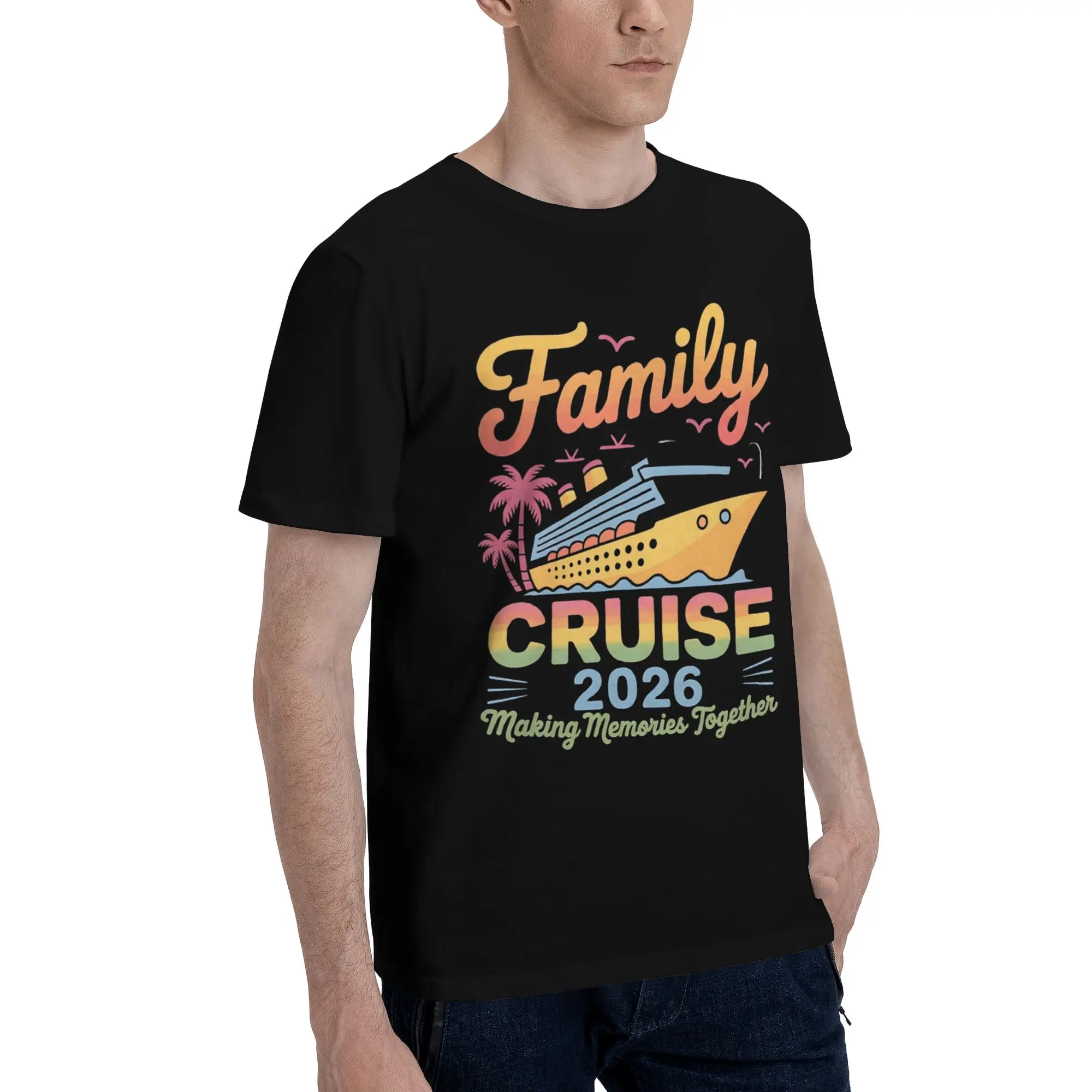 Summer Family Cruise 2026  T Shirt for Men Women Making Memories Together Pure Cotton Tee Shirt Short Sleeve Tops