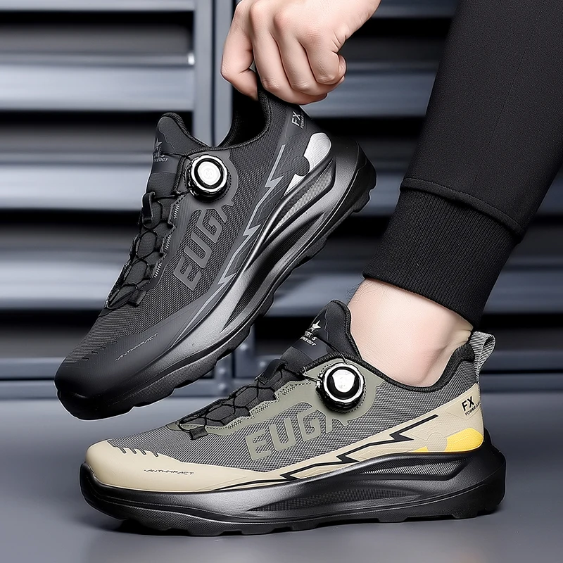 

Golf Shoes for Men Waterproof Breathable Golf Shoes Male Rotating Shoelaces Sports Sneakers Non-slip Trainers