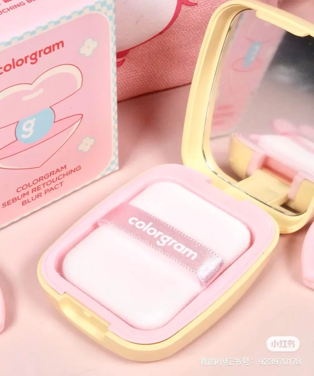 Koreanisches Make-up Colorgram Pink Powder Setting Powder Ölkontrolle Langanhaltend Aufhellen Poren verdecken Seltene Schönheit Damenkosmetik