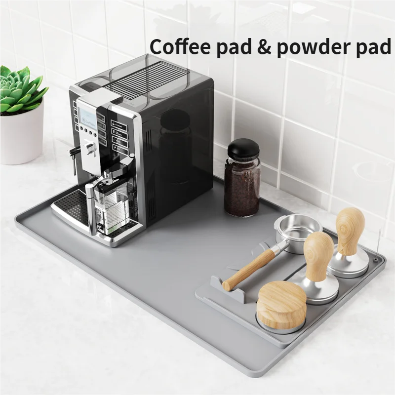 

Универсальный силиконовый коврик для кофе — универсальный коврик для сушки 5-в-1, подушечка для трамбувания и нескользящая основа для кухонной мойки, посуды, эспрессо