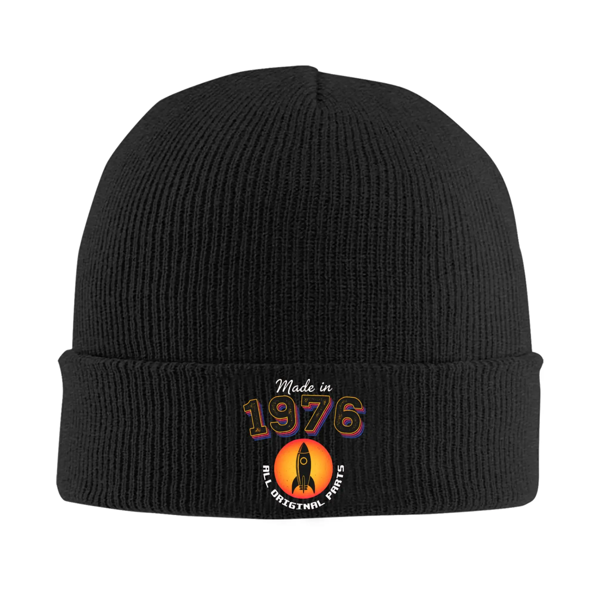 Generation X 1976 Knit Hat Beanie Autumn Winter Hat Warm Acrylic  Casual Made In 1976 Retro Caps for Men Women Gifts,