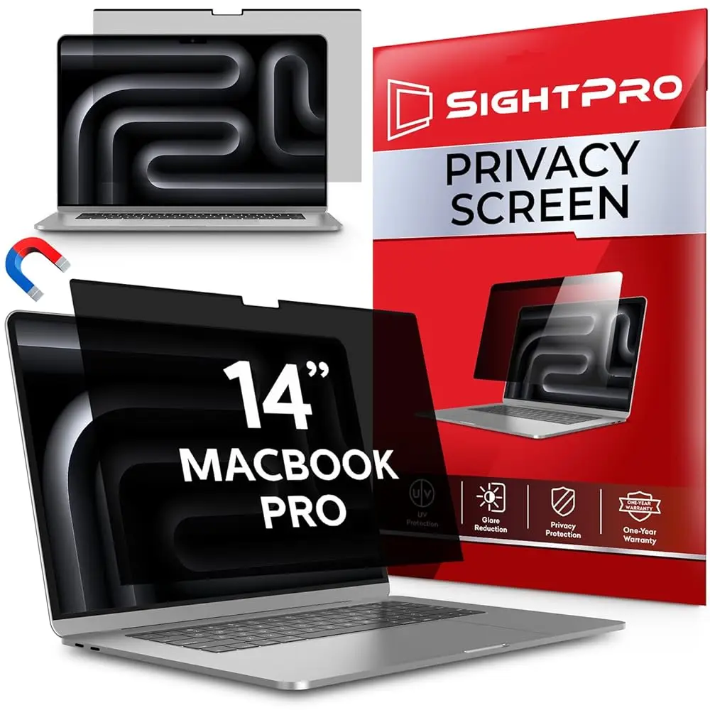 

Free ShippingMagnetic Privacy Screen for MacBook Pro 14 Inch (2021-2026, M1-M5, Pro, Max) Patented Removable Laptop Privacy Filt