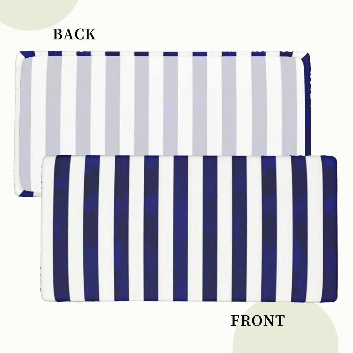 Classic Stripes Navy Blue And White Customized Rectangular Tablecloth Waterproof Table Cover for Dining Events Table Cloth