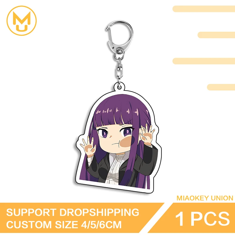 High Quality Fern Simulated Kawaii Double Sided Acrylic Keyring Customizable Ingenious Stylish Waterproof Bag Charm Accessory