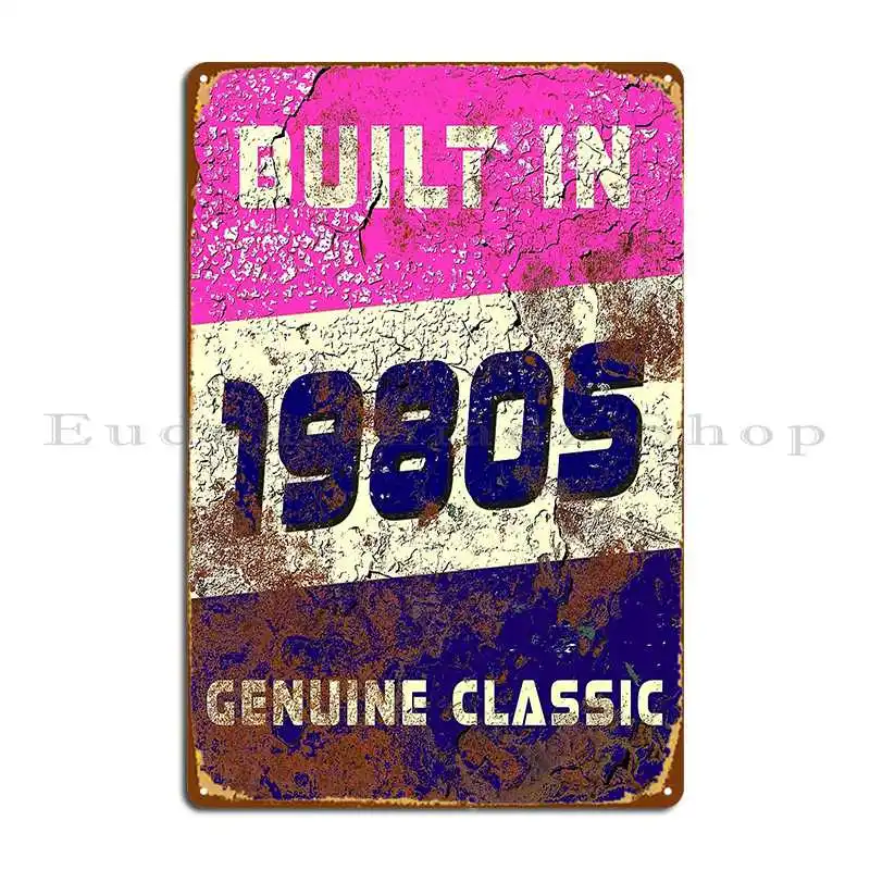 Customiseable Rusted Retro Metal Birth Year Plate Birthday Metal Plaque Poster Funny Printing Living Room Tin Sign Poster