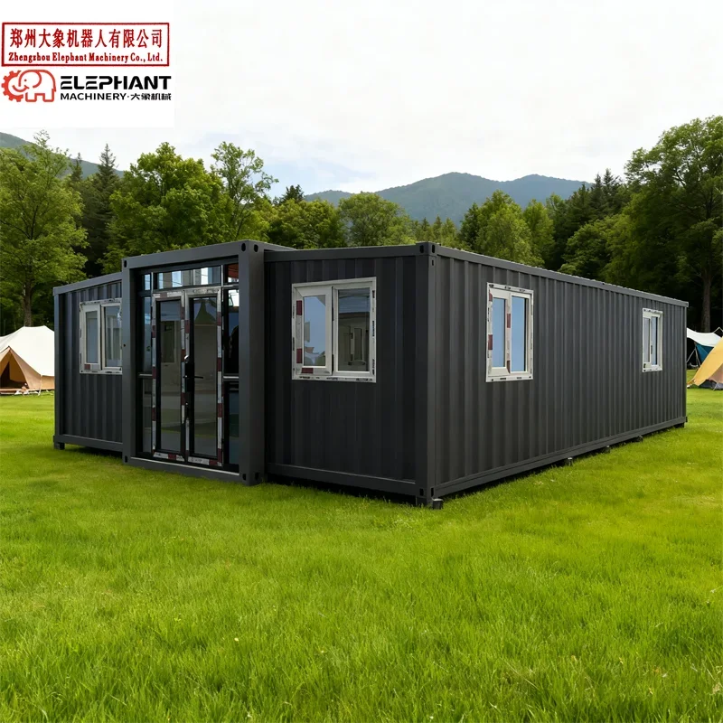 40ft Prefab Container House Expandable 20-40ft 3 Bedroom Steel Wooden Folding Home Plans Outdoor Hotel Flat Pack Office Hospital
