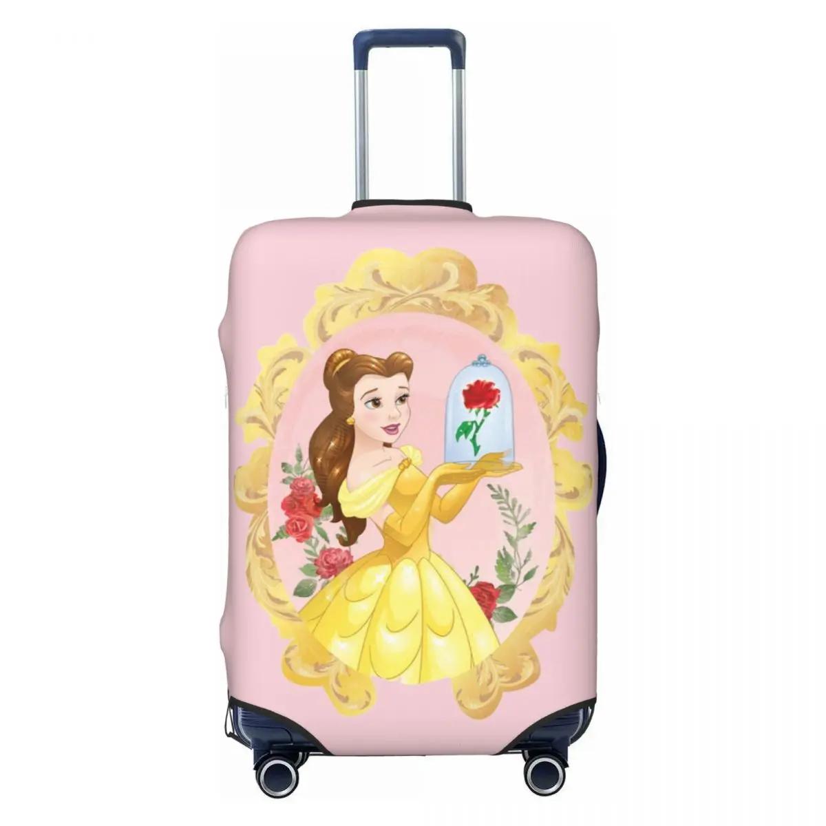 

Чехол для чемодана с изображением героев фильма «Красавица и чудовище», моющийся защитный чехол для багажа, подходит для чемоданов 18-32 дюймов