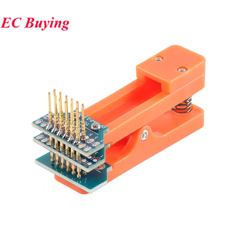 Test Stand PCB Clip 2.54mm Spacing Clamp Burning Fixture Probe Pogo Pin Download Program Burn 3P 4P 5P 6P 7P 8P 9P 10P 12P Cable