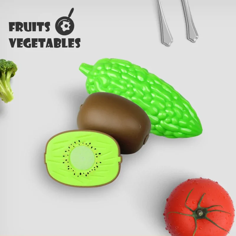 Cuisine amusante coupe panier de fruits et légumes Pizza nourriture maison de jeu ensemble Puzzle jouets éducatifs pour enfants garçons filles cadeaux de noël