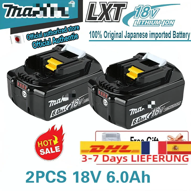 Bl1850 Original 18v Makita Li-Ion Battery 3Ah/5Ah/6Ah for Makita LXT BL1830 BL1815 BL1860 BL1840 BL1860 TW251D TD251DZ