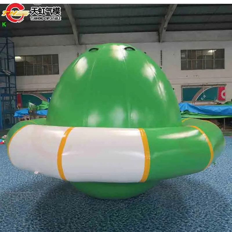 Schneller Luftversand, 3 m/4 m Durchmesser, riesiger aufblasbarer Wasserspinner für Wasserpark, kommerzielles aufblasbares Wasserspielzeug für Erwachsene