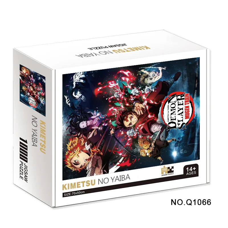 Puzzles d'anime japonais Demon Slayer pour adultes, Kamado Tanjirou, jeu intellectuel, cadeau d'affiche, 1000 pièces