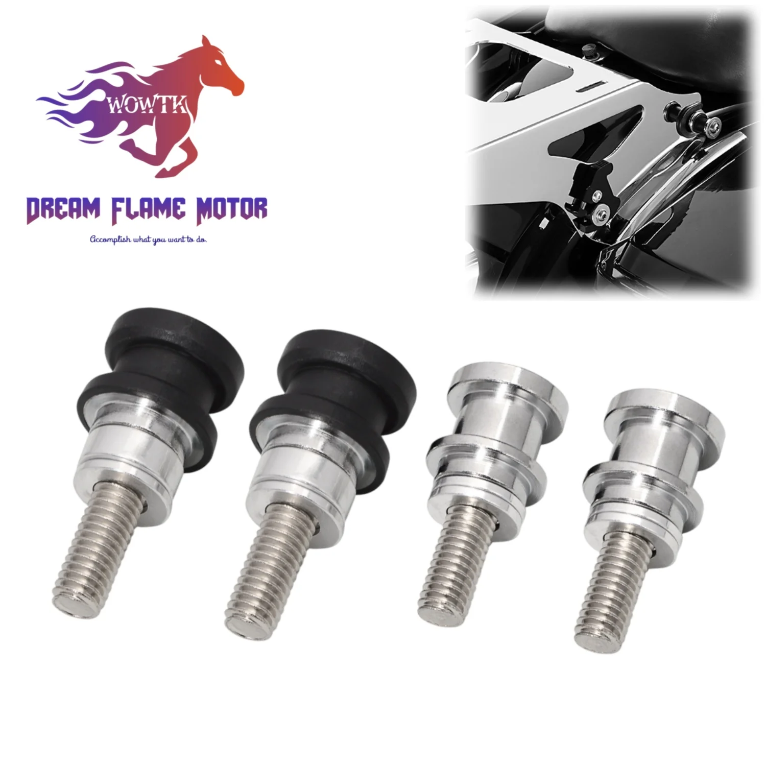 Motorcycle Sissy Bar Luggage Rack Docking Hardware Screw Kit For Harley Softail Low Rider Sport Glide Fat Bob Street Bob 2018-up