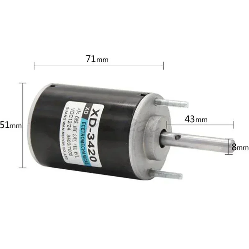 12V24V DC Miniature High-power Cotton Candy Motor with Forward and Reverse High-speed Speed Regulation Motor