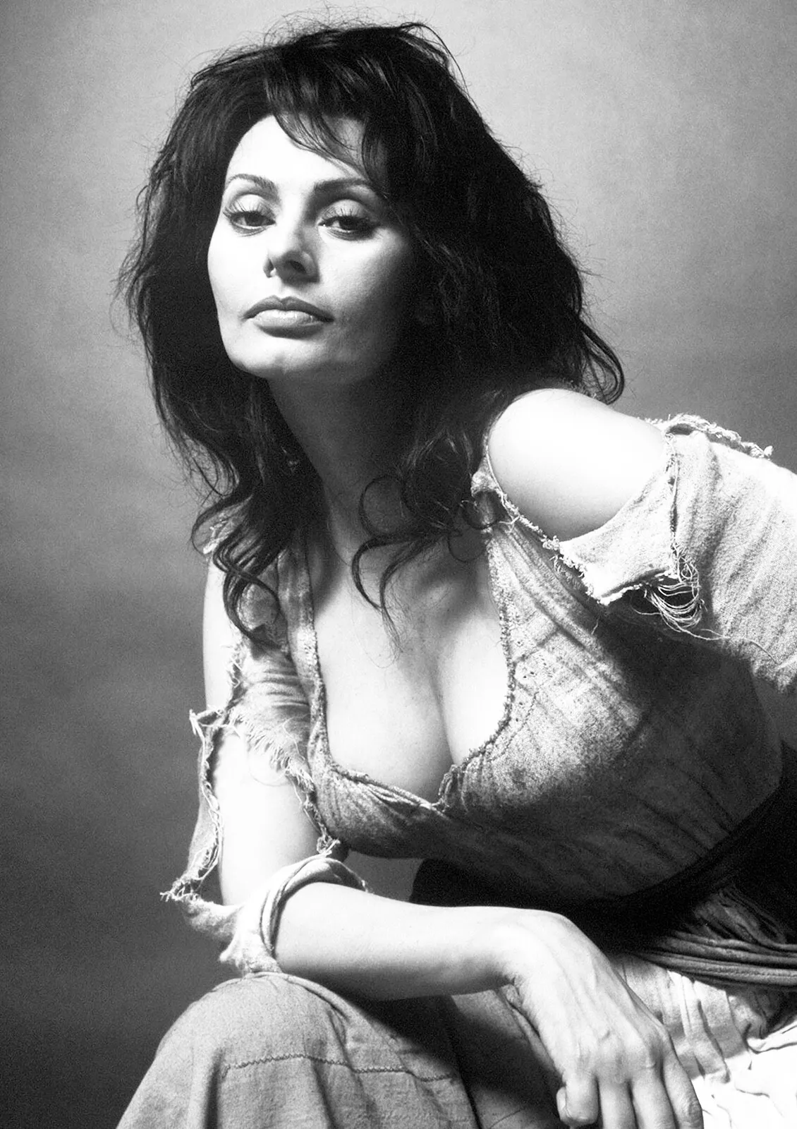 Sophia Loren Monochrome Photo Print Poster Wall Art Rome Decoration