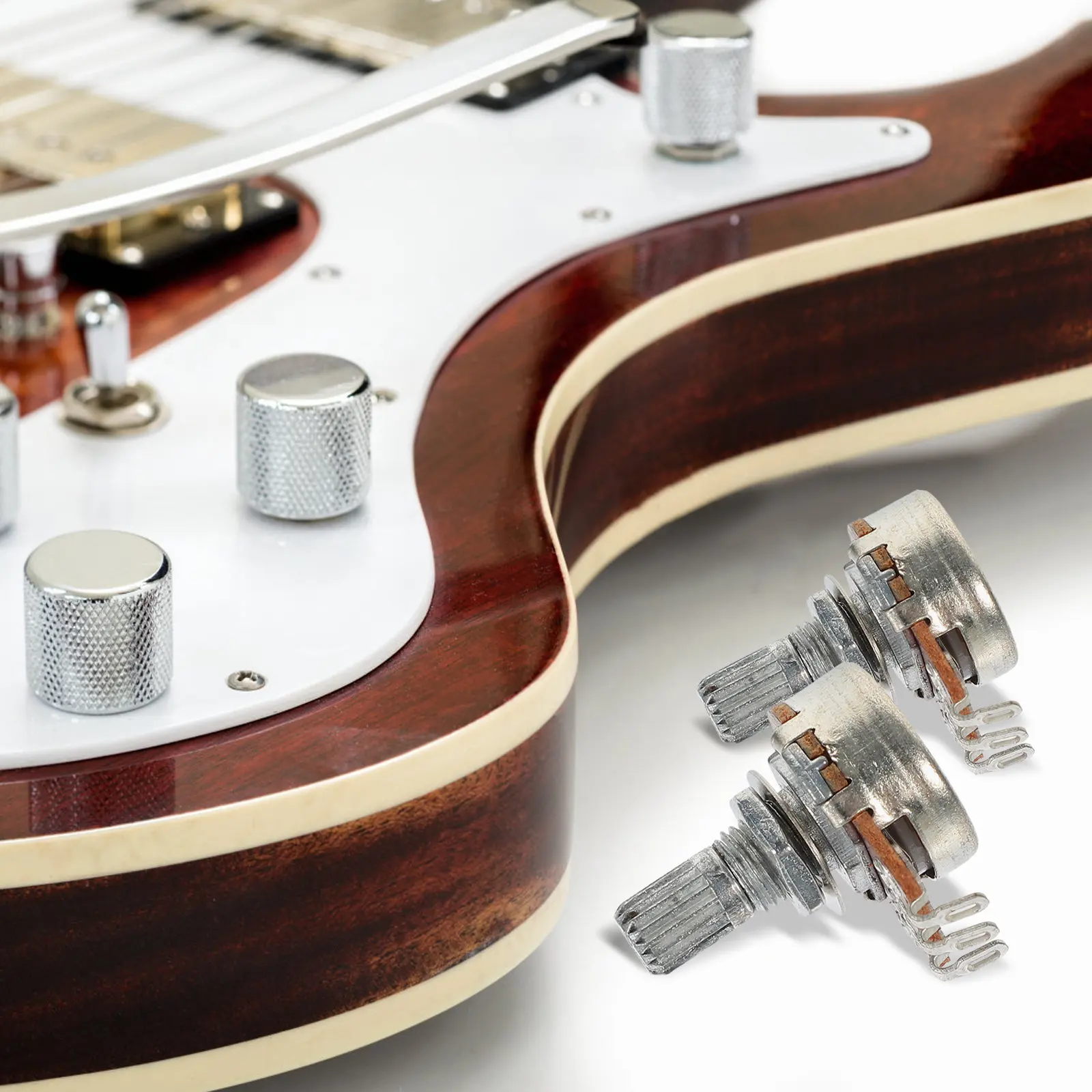 

4Pcs Volume Potentiometer 500K Stereo Linear Taper Guitar Replacement Pots for Electric Guitar Repair Accessories High