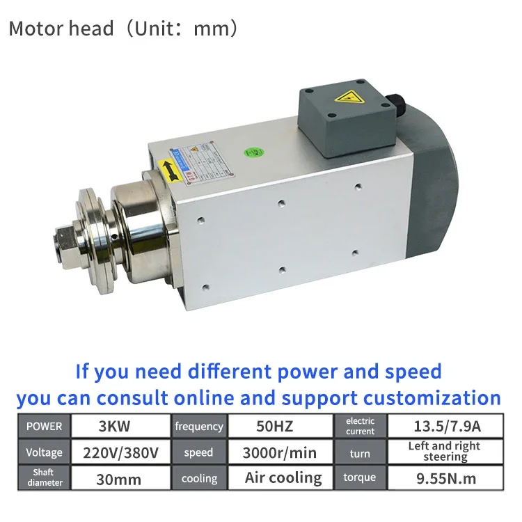 New Style Lathe chuzhou  Machine three phase air cooling Tool Spindle High Frequency Cnc Spindle Motor