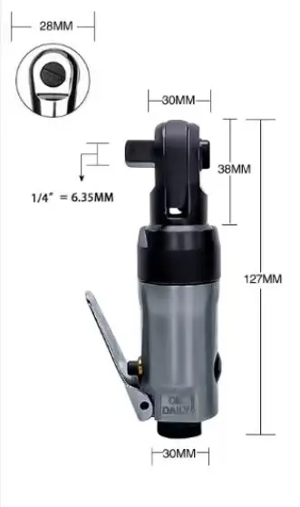 Hand Palm 1/4 inch Pneumatic Mini Ratchet Wrench  6.35mm Screwdriver