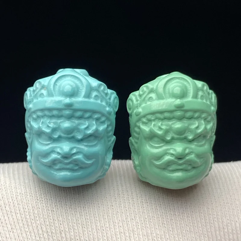 High Porcelain Yaojiapo Rapeseed Cover Blue Green Turquoise Yellow God of Wealth Spacer Bead Back Cloud Bracelet Ne