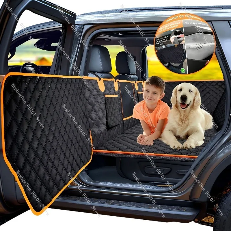 Pet Travel Car Back Seat Cover for Dogs Waterproof Dirty Resistant Pet Car Mat with Side Door Protectors Rear Bench Hammock