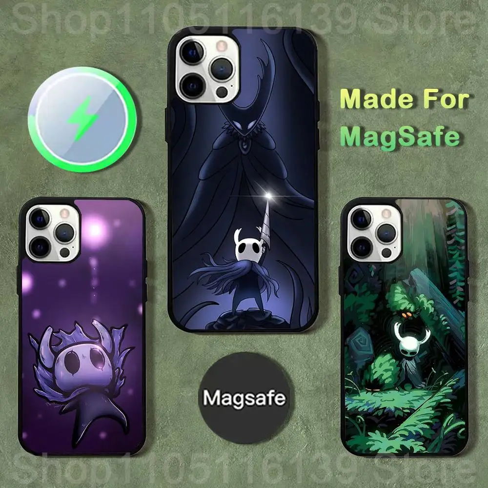 

H-Hollow K-Knight Silksong Phone Case For iPhone 17,16,15,14,13,12,11,Pro,Max,Plus,Mini,SE4,E Magnetic Magsafe Wireless Charging