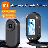 Xiaomi Magnetic Charging Thumb Camera HD 1080P Mini Action Cam for Pets Travel Cycling - Portable Pocket Sport Vlog Camera Gift