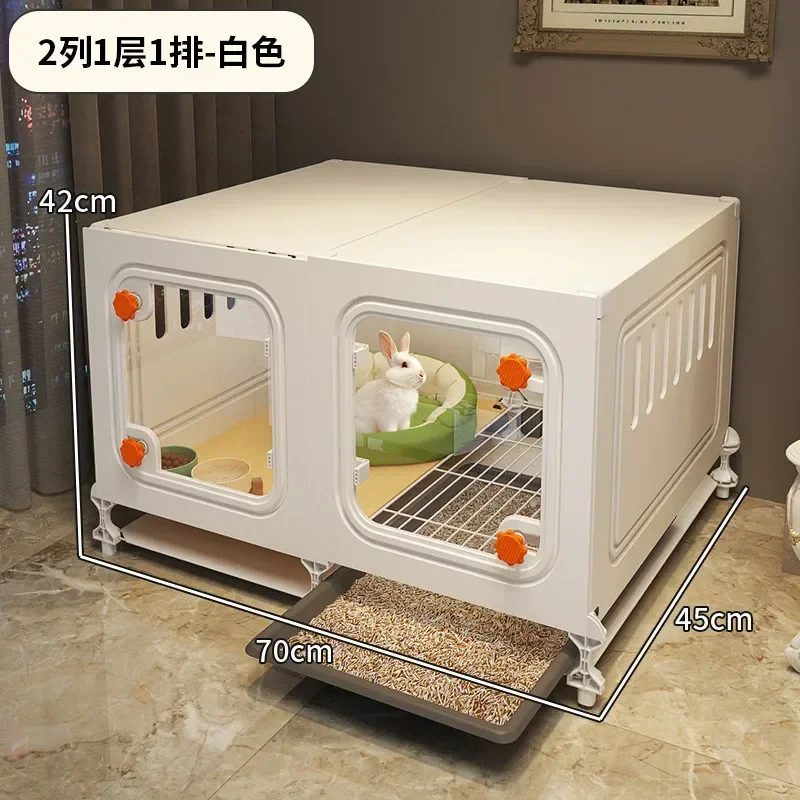 Rabbit cage with toilet integrated household large for raising rabbits