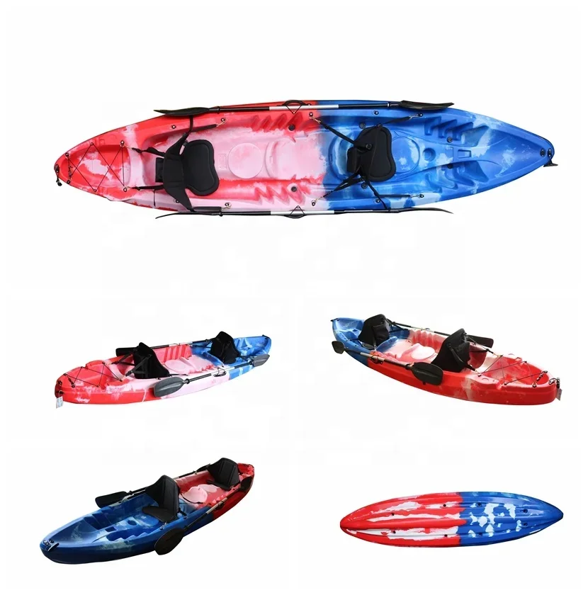 Vicking Professional Outdoor Wholesale Plastic Rotomolding 2+1 /canoe Sit on Top for Fishing Family  Lldpe Material