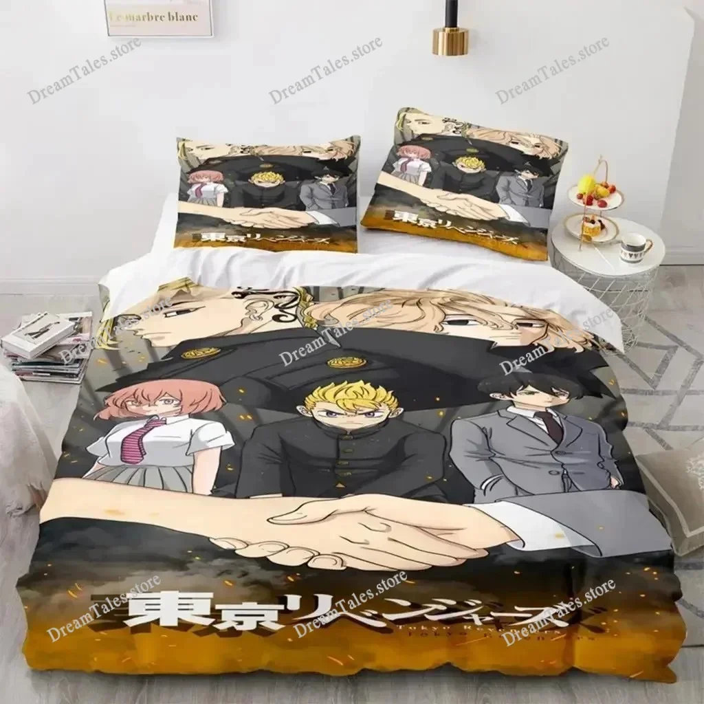 

Tokyo Revengers Ryuguuji Ken Sano Manjiro Style Duvet Cover Pillow Case Bedding Set Quilt Cover Double Bed Home Textile741