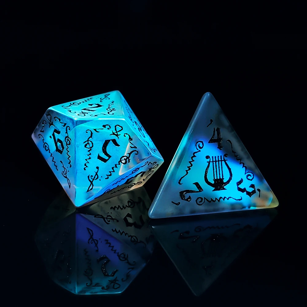 Crystal Harp Bard Gemstone D4 and D8