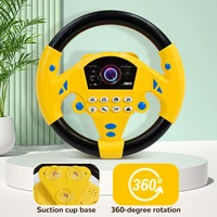 Eletric Steering Wheel Toy with Light Sound for Baby Kids Educational Portable Simulated Driving Steering Wheel Vocal ToysToys 3