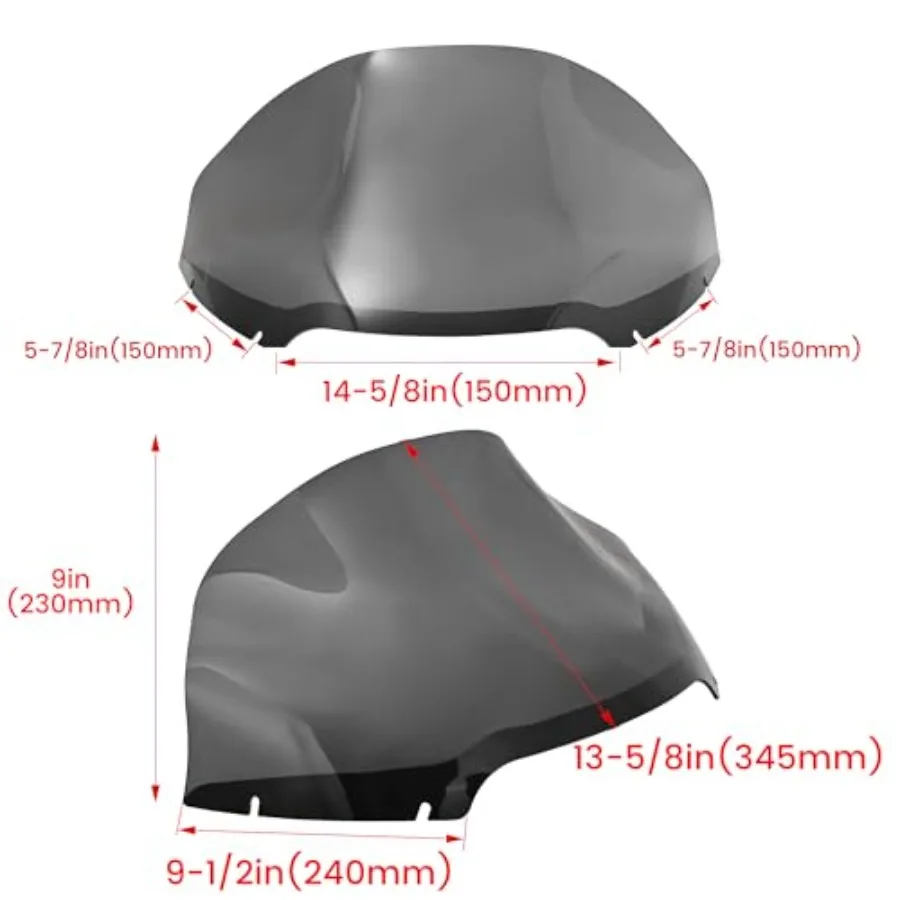 14 الزجاج الأمامي لـ 20152024 هارلي ديفيدسون رود الإنزلاق دراجة نارية دخان ملون الرياضة مضيئة الرياح الفاصل الزجاج الأمامي استبدال