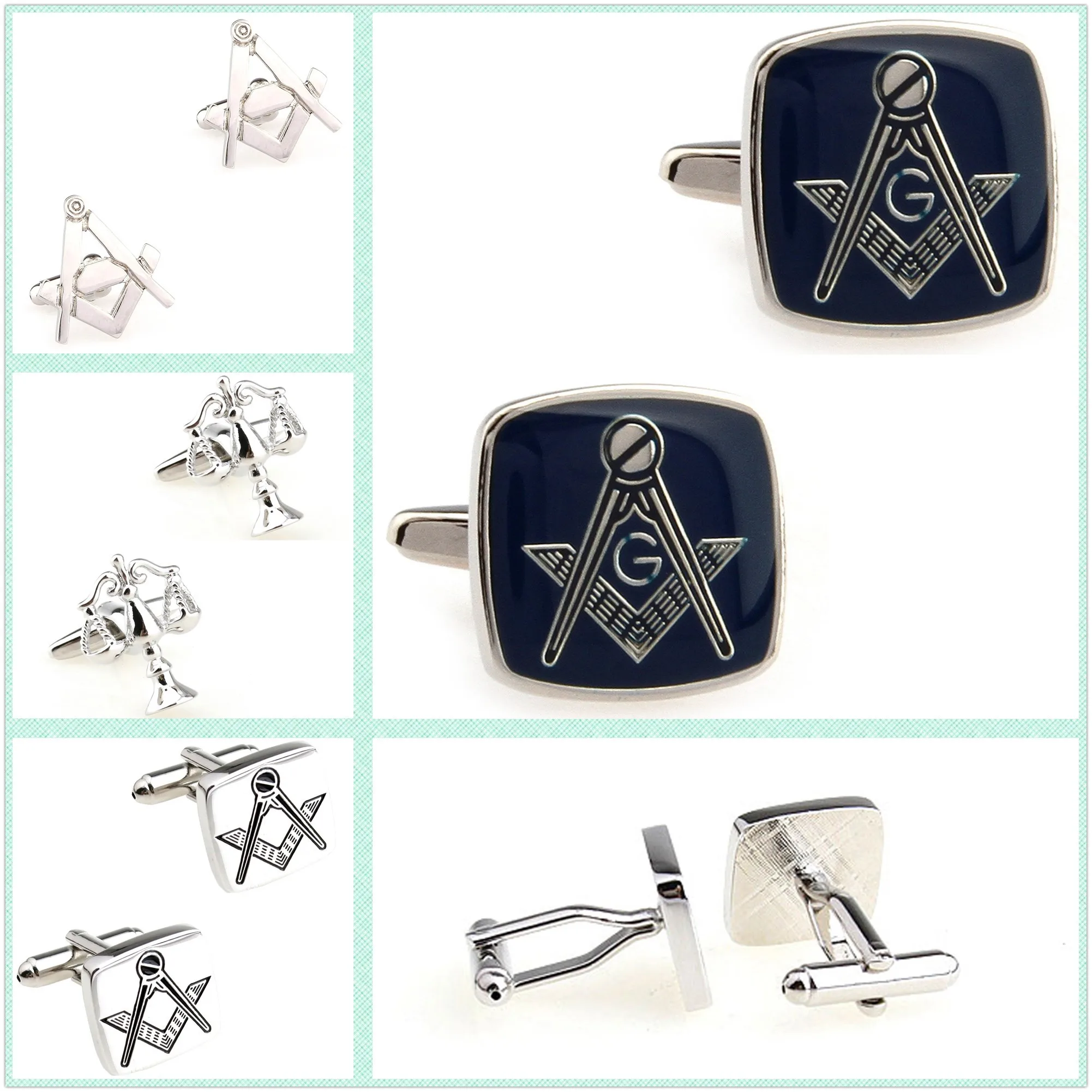 

4 Styles TZG Factory Trendy Cufflink Mens Cuff Link Scale 50 Pairs Big Lot