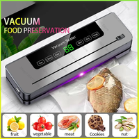 Electric Vacuum Sealer Machine Dry/Wet Food Packaging Seal Vacuum To Keep Fresh Touch Buttons Digital Display Packaging Machine