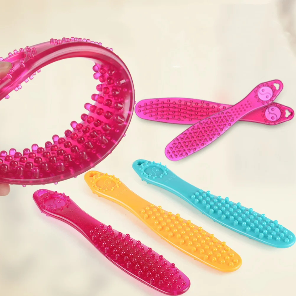 Trwały silikonowy przenośny masażer do ciała z wyraźną powierzchnią do terapii bioder, nóg, szyi i pleców, narzędzie do relaksacji ciała, masaż uderzeniowy.