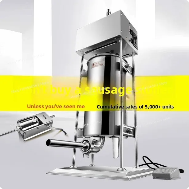 Electric Sausage Stuffer Machine with Stainless Steel, Multifunctional Automatic Sausage Filler Maker for Meat Processing