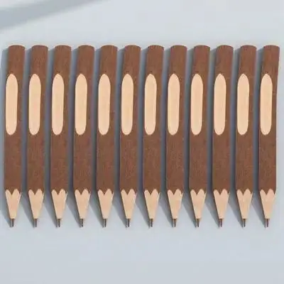 12Pcs Tree Bark Ballpoint Pens Retro Natural Wood Comfortable Grip Smooth Writing Suitable for Kids School Office