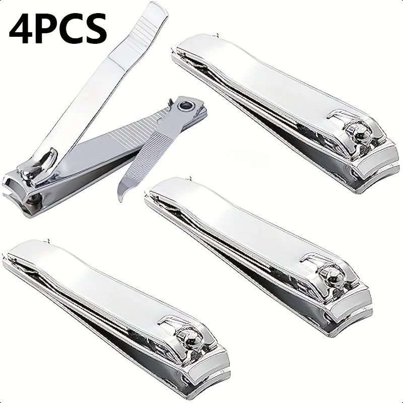 Splash resistant nail clippers with File, stainless steel scissors for nail beauty tools, for hard nails,wide and durable knives