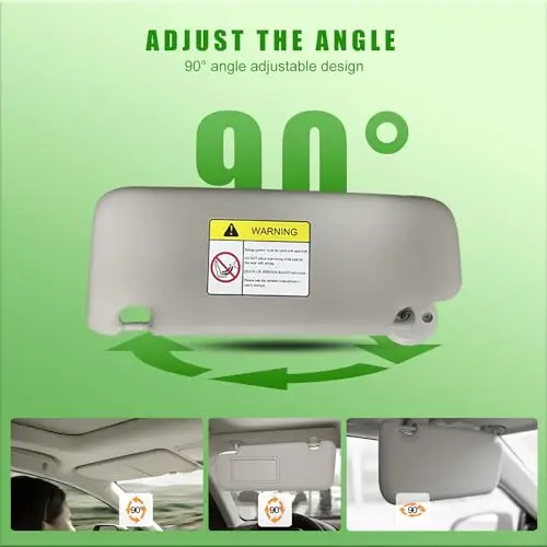 

Gray Adjustable 90° Sun Visor For Chevrolet Sonic 2012–2019 Spark 2013–2016 Driver And Passenger Side Replacement P95327509