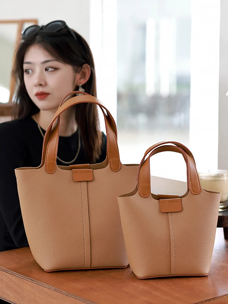 2024 New DIY Medium Women's Bag Large Fashion Design Tote Bucket Bag Premium Handbag Office Crossbody Bag Travel