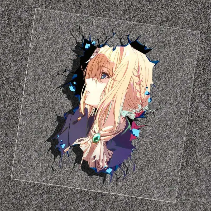 

Новый аниме фиолетовый вечный сад вилка водостойкая автомобильная наклейка мобильный телефон планшет электромобиль украшение царапины наклейка