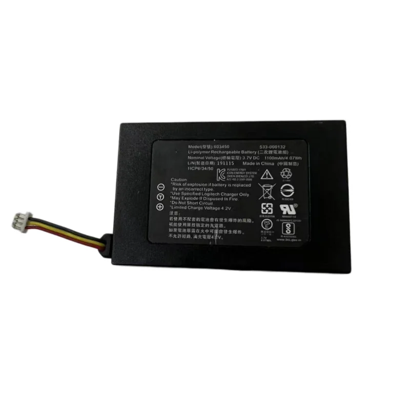 High-Quality 3.7V 1100mAh 533-000132 Rechargeable Battery for Logitech G533 G933 G933S Cameron Sino Wireless Headset Battery