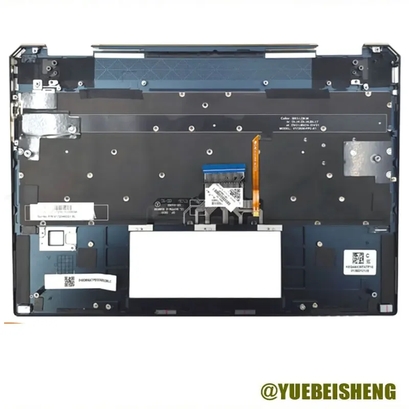 Yuebeisheng          95%New/org For HP Spectre X360 13-AP TPN-Q212 palmrest US keyboard upper cover backlight,Dark blue