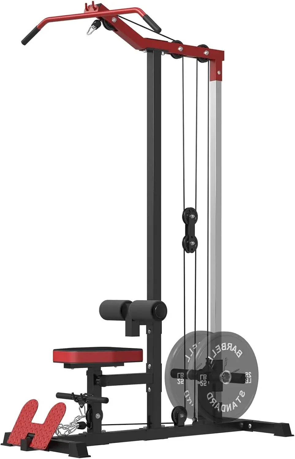 

Pulldown Machine, LAT Row Cable Machine with Leg Hold Down Attachment, LAT Tower with Cable Row Attachment