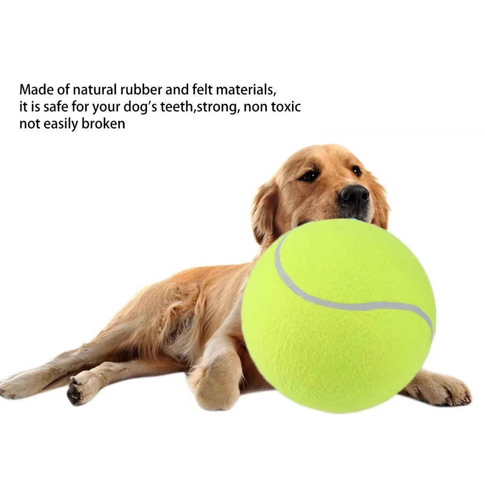 9.5 Inch 9.5 Inch Giant Dog Tennis Ball 24cm Diameter Inflatable Structure Large Dog Play Ball Felt Surface Round Shape