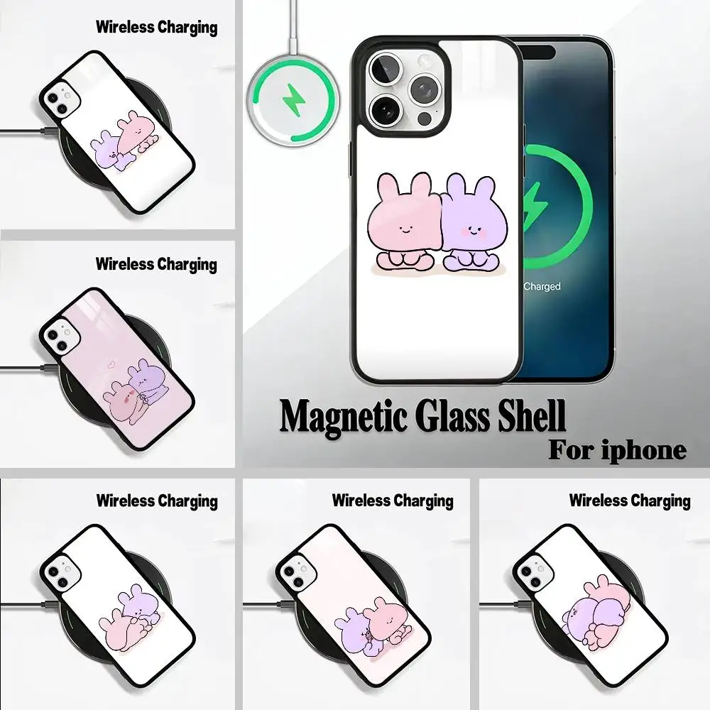 

C-A-Cartoon -a-Asamimichan Phone Case For IPhone17 16 15 14 13 12 11 Pro Max 16/15/14Plus Wireless Charger Cover Funda