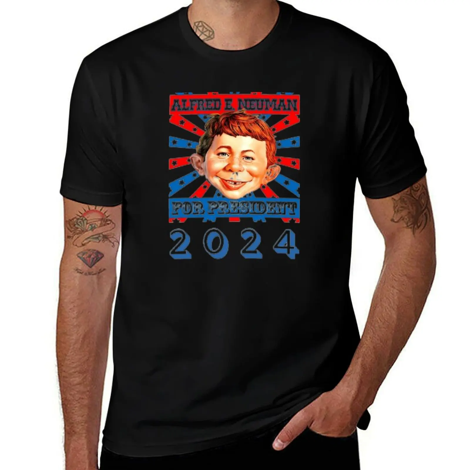 Alfred For President 2024 T-Shirt Casual Loose Fit Summer Tee Shirt T-Shirt