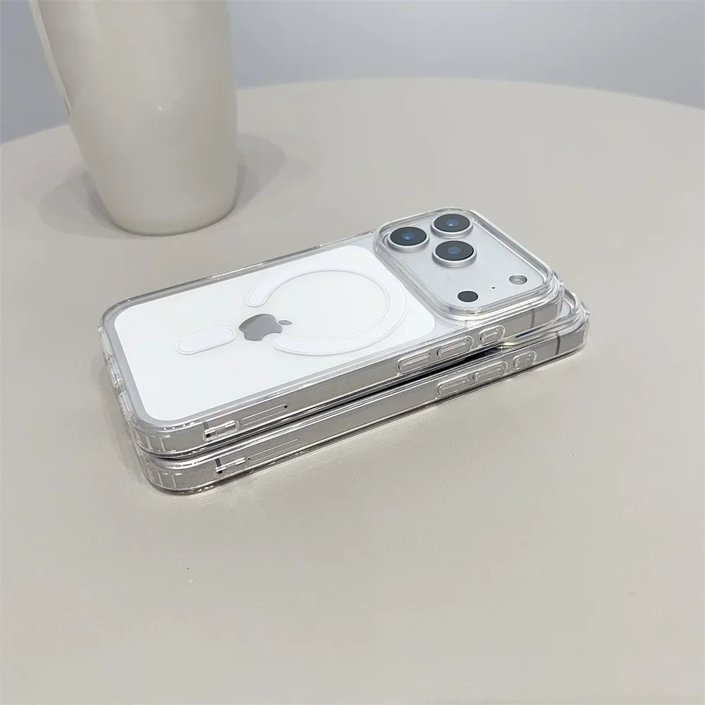 Original Transparente Magnetische Handyhülle für Magsafe für iPhone 18 Pro Max 17Pro 16 15 14 13 12 11 Klare Kabellose Ladehülle – Detail 6
