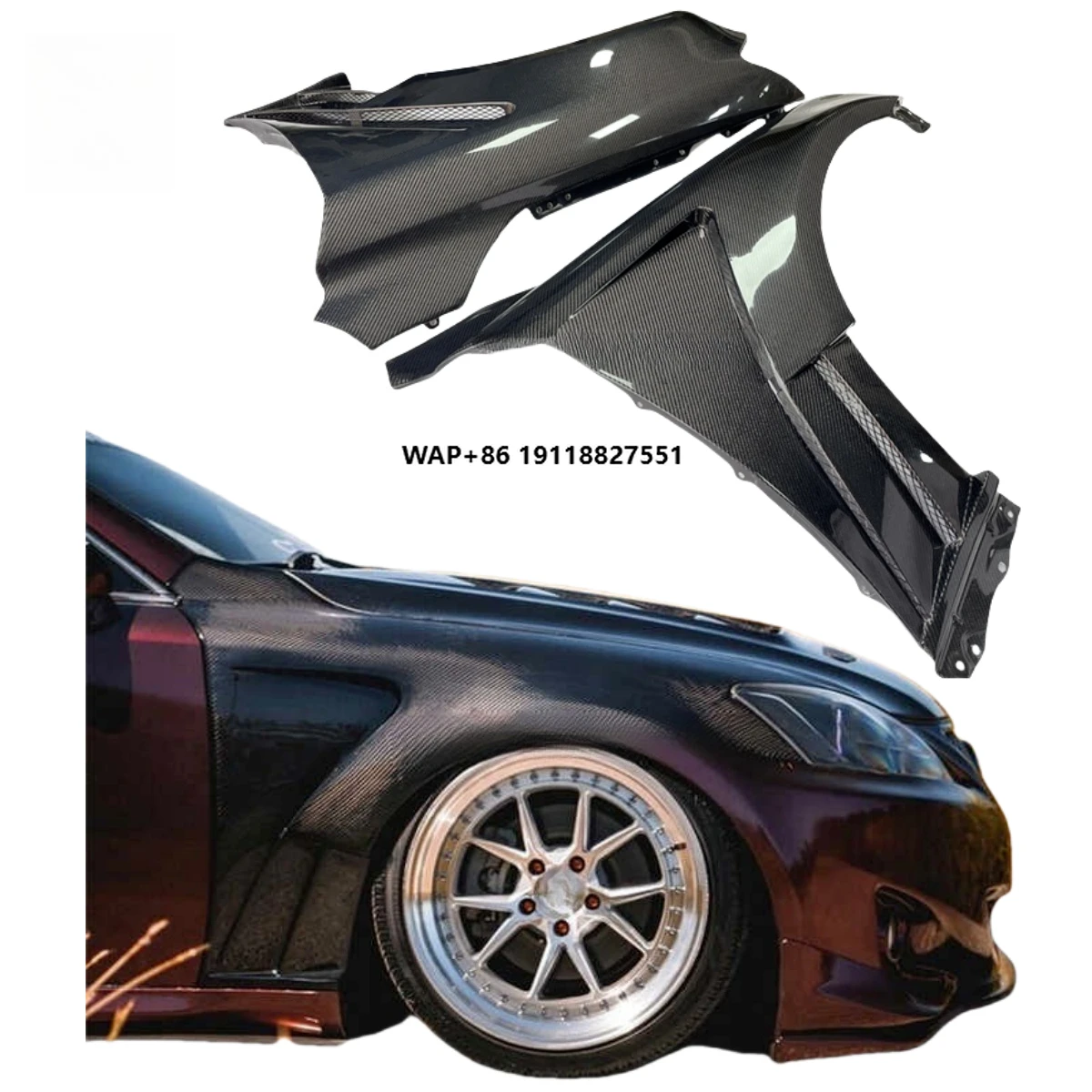 

Carbon Fiber Front Fender Body Kit for Is250 Is300 2006-2012 Upgrade