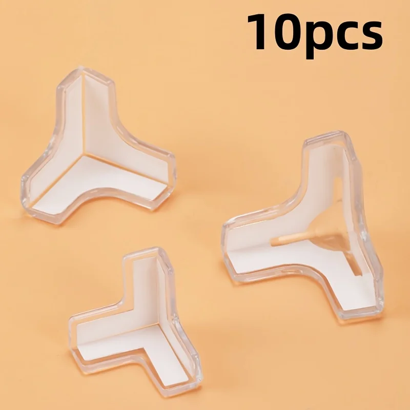 

Набор из 10 прозрачных пластиковых защитных уголок без клейких накладок BPA — защитная защита для краев мебели и стола